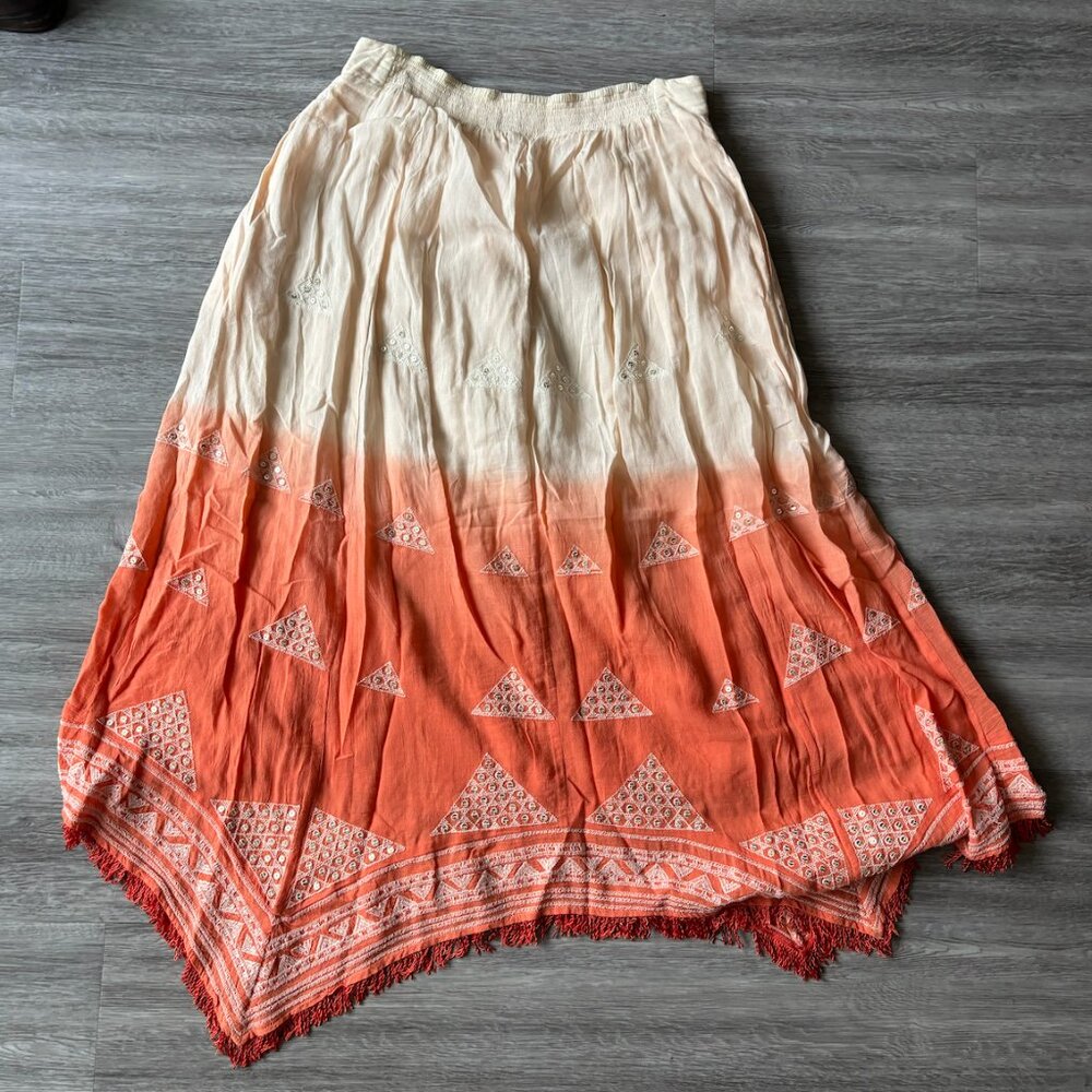 Anthropologie Ombre Pyramid Skirt - pink Women's S - Picture 3 of 4
